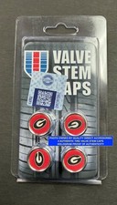 Georgia Bulldogs NCAA College team logo chrome car auto tire valve stem caps set