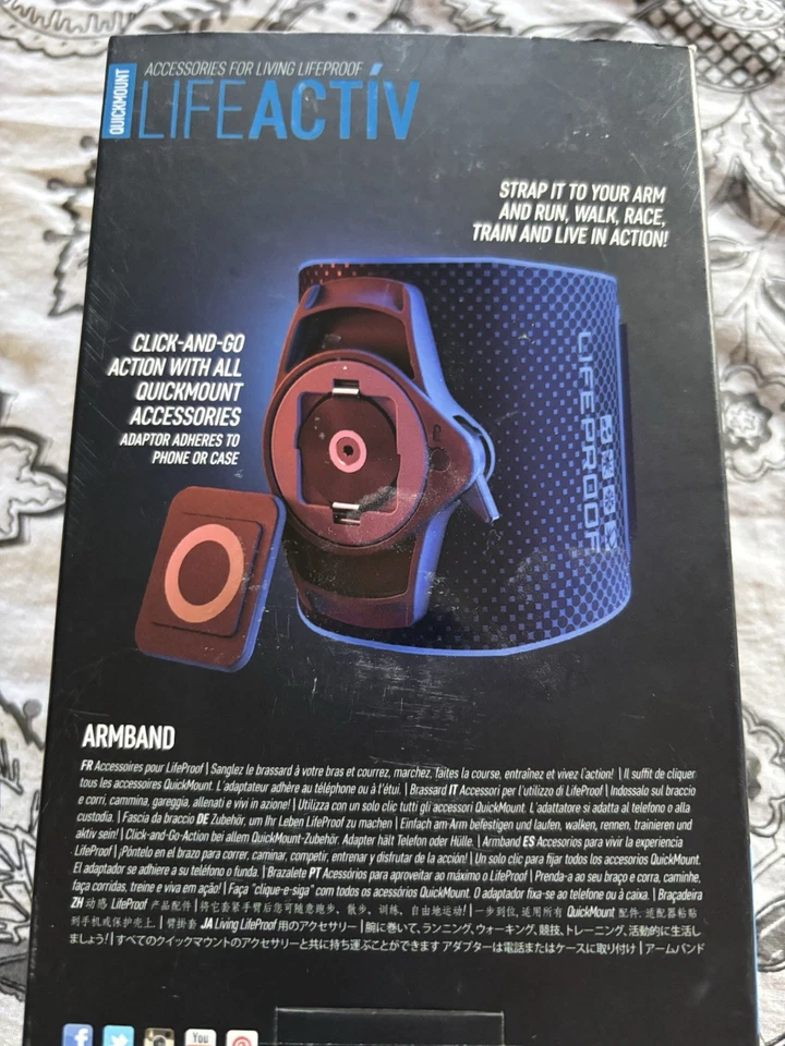 Brazalete adaptador LifeProof Lifeactiv Quickmount. Se adhiere al teléfono o funda. Usado Foto 2 de 4