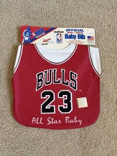 Michael Jordan Chicago Bulls NBA All Star Baby Jersey Baby Bib Diana Vtg NWT 90s
