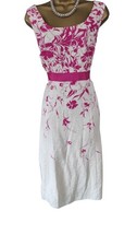Gorgeous Kaliko Silk & Linen Occasion Dress - Size 18 - Exc. Cond.