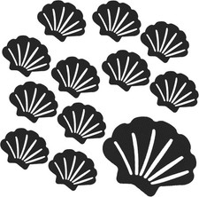 Bathtub Stickers Non Slip, Shell Shaped Tubs Safety Shower Treads, Black