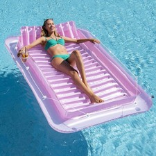 Inflatable Pool Floats Lounger for Adults, Blow Up Tanning Pool Raft Sun Tan ...
