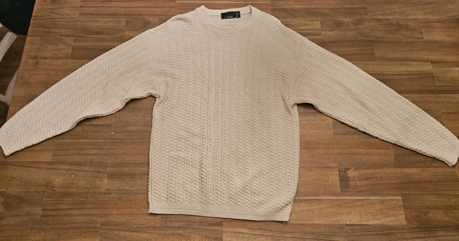 Vintage Bill Blass Sweater Mens Medium Tan Pullover Hand Framed 100% Cotton USA