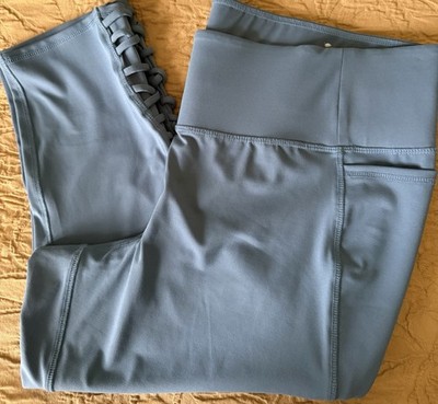 New Lane Bryant Livi Active Capri Blue Leggin Plus 22/24 Ladder Leg Side Pockets