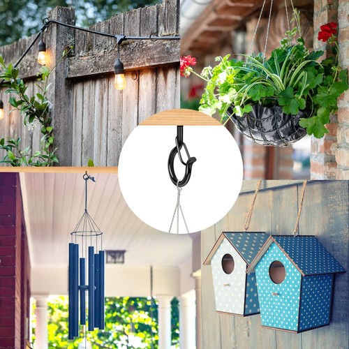 25 PCS Screw-in Hooks for Outdoor String Lights Q Hangers String Light Hooks ... - Picture 4 of 9