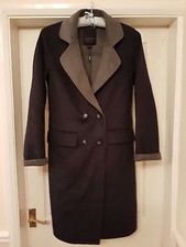 Bnwt Rrp £300 Designer Gianni Feraud Italian Grey/black Charlotte Coat Uk10
