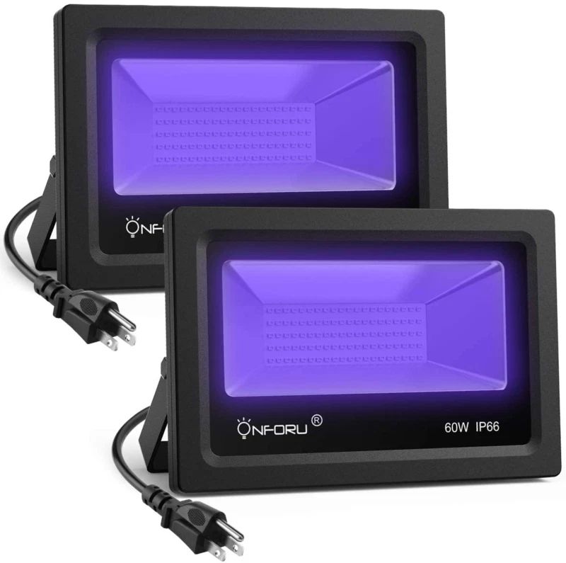 GLW Blacklight, LED 60W Black Light Flood Light IP66-Waterproof