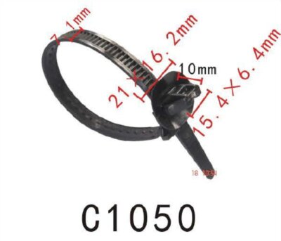 20Pcs Fit Toyota Hiace Nylon Push Mount Wire Tie 185.3mmx7.2mm 8271112200