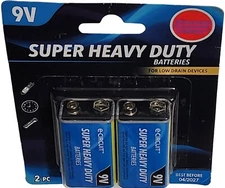 6pcs & 8pcs E-Circuit Super Heavy Duty 9V Batteries - Not Rechargable
