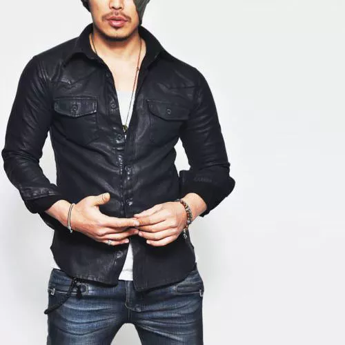 Western Men's Genuine Lambskin Leather Shirt Jacket Stylish Soft Slim Fit Shirt