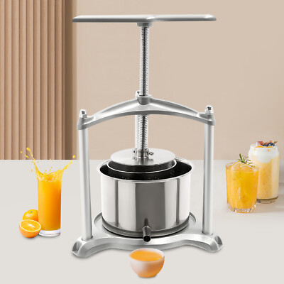 3L Fruit Honey Presser Stainless Wine Juice Pressing Tool Filter Bag Farm Apiary