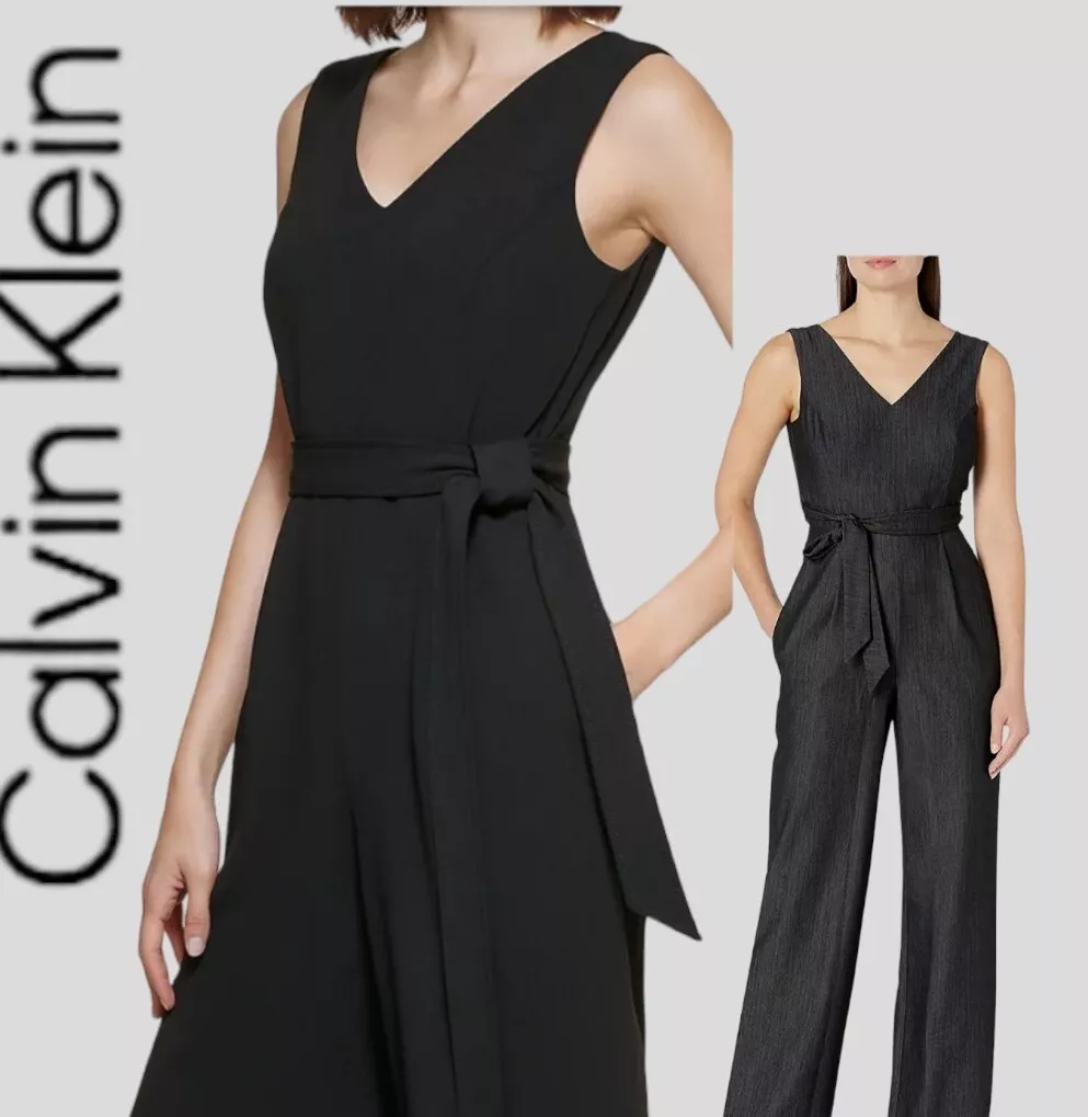Black calvin 2025 klein jumpsuit