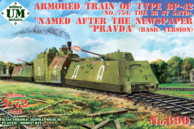 1/72 Uni Model Armored train of type BP-42 (#754, the 38-th SATD) Named after th