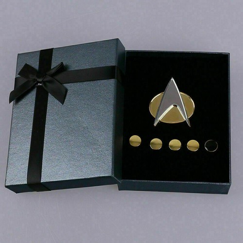 ST The Next Generation Picard Uniformes Rojos TNG Riker Data Camisas Insignia - Imagen 12 de 12