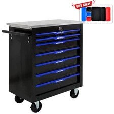 Rolling 4/5/6/7 Drawers Steel Tool Chest Tools Cart Storage Cabinet Tool Box