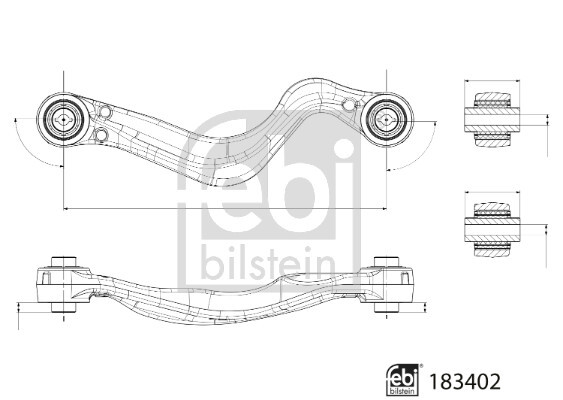 Febi Querlenker Hinten Links FüR Jaguar E-PACE Land Rover Discovery Sport Range-image