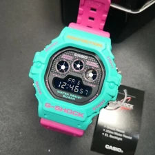 NEW GSHOCK DW-5900DN-3 Psychedelic Multi Colors Green/Pink Resin Watch DW5900DN3