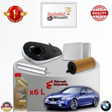 KIT TAGLIANDO 4  FILTRI E OLIO BMW SERIE 5 F10 520 D 135KW 184CV DAL 2010 ->