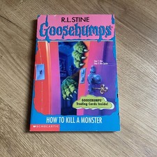 Vintage Goosebumps #46 How To Kill A Monster R L Stine 1st Ed PB Book No Cards