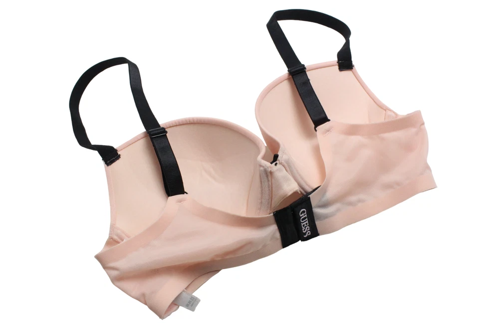 Sujetador para mujer GUESS 34B con aros correas ajustables rosa gancho y lazo Foto 2 de 4