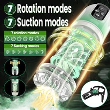 Male Masturbaters Automatic HandsFree Rotating Cup Thrusting Stroker Lubricants