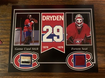 Ken Dryden Montreal Canadiens Game Used Stick And Forum Seat 8 X 10 Coa Ebay