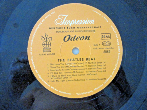The Beatles ''Beat'' Original Germany '64 STEREO 6086 ODEON LP-MEGA RARE - Picture 5 of 6