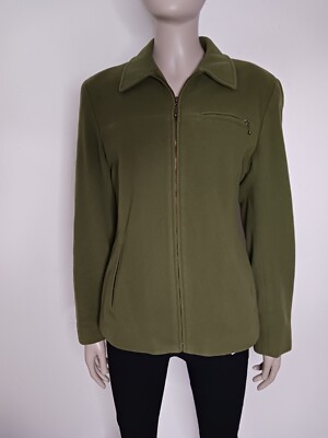 Ann Taylor Women Blazer Suit Green Olive Sweater Blazer size