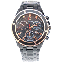 RöTting Design Herrenuhr Schwarze LüNette Datum Schwarzes Ziffernblatt 3 Atm Neu