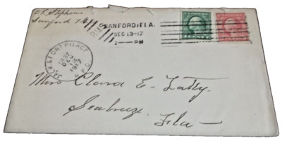 DECEMBER 1917 FLORIDA EAST COAST FEC JACKSONVILLE & FORT PIERCE TRAIN #37 RPO 