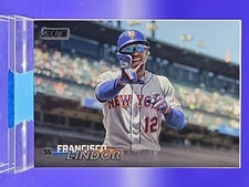 Francisco Lindor 2023 Topps Stadium Club Black Foil SP 🔥 Mets