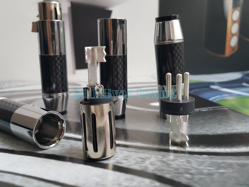 4x Cavo Connettore XLR Spina Rodio Fibra di Carbonio Maschio Femmina HiFi - Foto 6 di 8