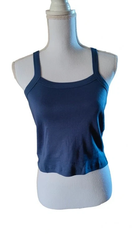Top court bleu foncé M - Photo 1/1