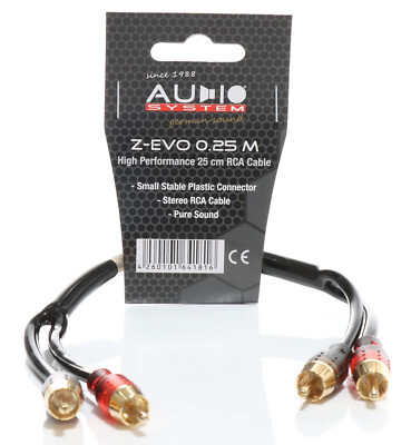 Audio System Z-EVO 0.25M HIGH-Performance Cinchkabel 25 cm OFC Cinch Kabel 250mm