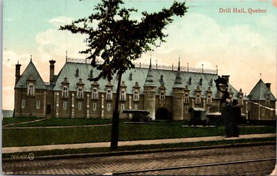 Quebec Canada Drill Hall Voltigeurs de Quebec Armory Castle Arch. 1910s Postcard