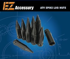 Kit de tuercas de 16 piezas Spike ATV Heptagon negras 3/8" Polaris Ranger RZR Sportsman