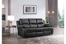 Leather Recliner Sofa 3+2+1 Suite Set – Modern Motor & Manual Recliners VALENCIA