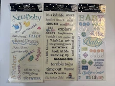 Lot of 3 - New Baby Stickers Me & My Big Ideas