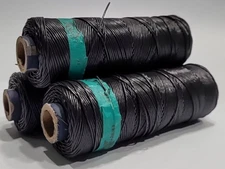 EY Technologies Lacing  Braiding Cord, Black Nylon Wax, SET OF 3!