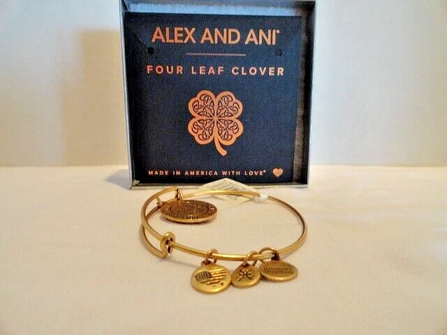 Alex and ani four 2024 leaf clover bracelet