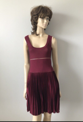 alaia burgundy dress Burgundy Cut-Out Dress | ALAIA