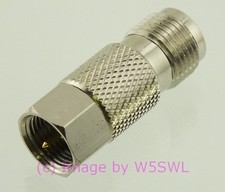 TNC Female to Type F Male Coax Connector Adapter by W5SWL