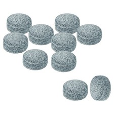 10Pcs 10mm Dia Billiard Pool Cue Tips Snooker Pool Stick Replacement Tips, Grey
