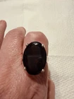 Vtg Stunning! 925SterSilver Sz 10-11g Smoky Quartz Ring!