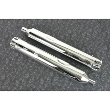 Rinehart Chrome 4.5" Motopro 45 Slip-On Mufflers - 500-0108C-MERGE