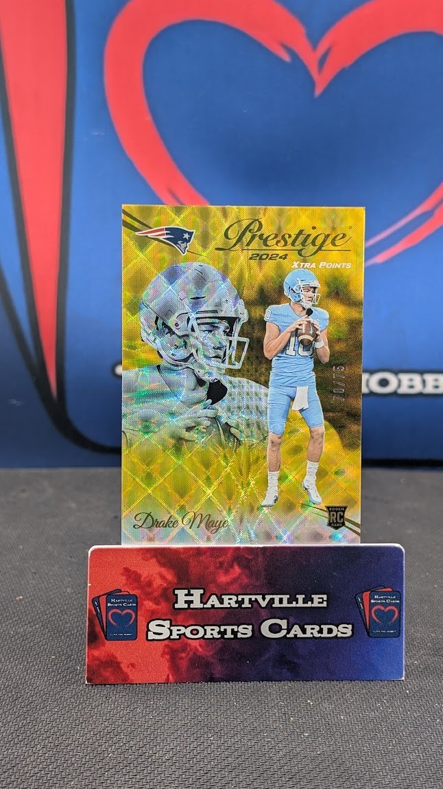 2024 Panini Prestige - Drake Maye #304 Xtra Points Premium Gold /75 Patriots