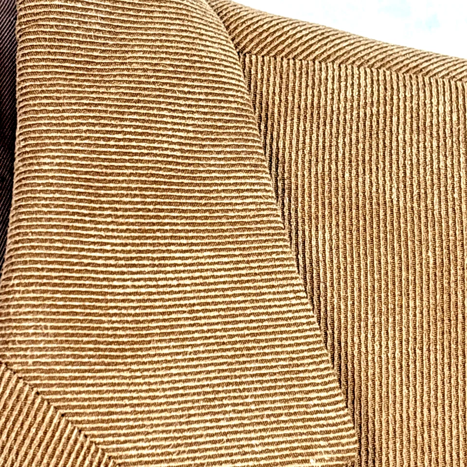 Calvin Klein Blazer Jacket Sport Coat Mens 42R Tan Micro Suede Three Button - Image 3 of 4