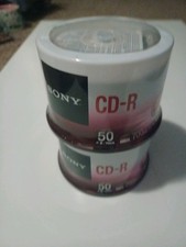 New LOT OF 2 Sony CD-R 50 Disc Packs 700 MB 1x-48x Speed - 100 DISCS TOTAL