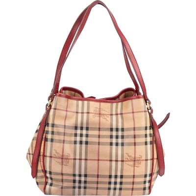 Burberry Haymarket Check Tote Shoulder Bag Tasche - Bild 1 von 4