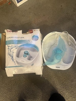 Beurer FB13 Foot Bath White/Blue Massage Bubble Anti-Splash Cover